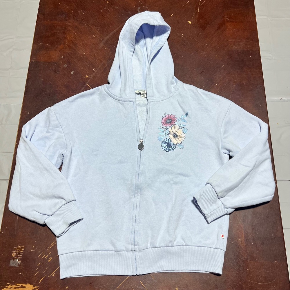 Lucky Brand Girls Floral "Roam" Wildflower Full Zip Hoodie Sweatshirt L‎ 12/14